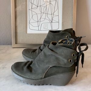 Fly London Yama Suede Ankle Boots Size 9